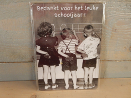 26 Nostalgische tekstbordje bedankt schooljaar