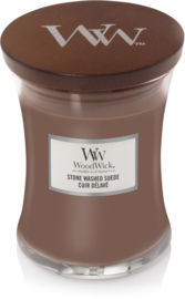 Woodwick Stone Washed Suede Medium Candle