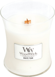 white teak mini woodwick 20 branduren