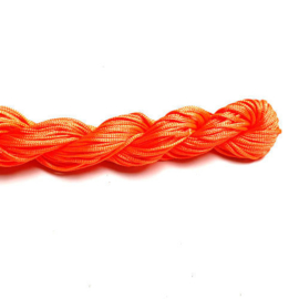 Macramé satijnkoord oranje 1mm