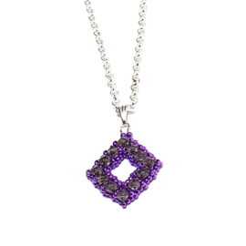 Preciosa hanger diamond frame purple orchid los