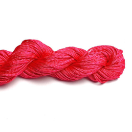 Macramé satijnkoord 1 mm fuchsia