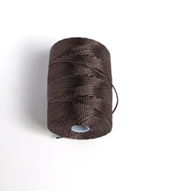 C-lon bead cord chocoladebruin 0,5mm