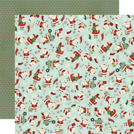 Simple Stories - Jingle All The Way Santa Squad Double Sided 12x12"