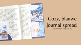 Video: cozy journal spread met blauwtinten