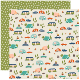 Simple Stories - Save Travels Road Trip Double Sided 12x12"