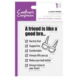 Crafter's Companion Clear stempel - A good friend