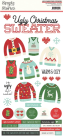 Simple Stories - Ugly Christmas Sweater 6 x 12" stickervel