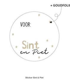 Stickers - Sint & Piet (10 stuks) 40 mm