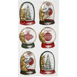 Shake stickers - kerst groen/rood