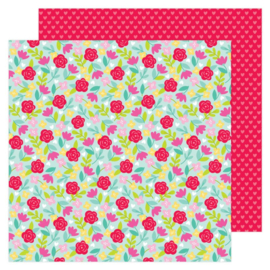 Doodlebug Love Notes Rose Garden Double Sided 12x12