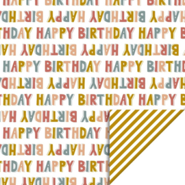 Inpakpapier - Happy Birthday (50 cm x 2 m)