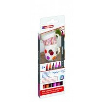 Porcelain Brushpen Set - roze/rood