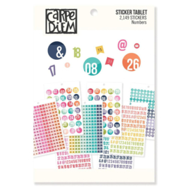 Carpe Diem Numbers Sticker Tablet