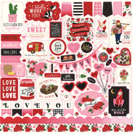 Echo Park Be My Valentine 12x12 Stickers