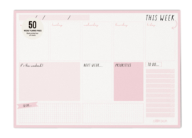 Ballerina Pink Weekly Planner Pad