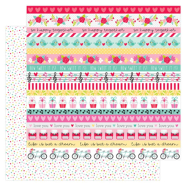 Doodlebug Love Notes Sprinkles Double Sided 12x12