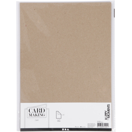 Cardstock 10 vellen - Kraft 220 gram