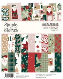 Simple Stories - Boho Christmas 6x8 paper pad