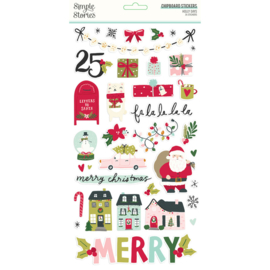 Simple Stories - Holly Days chipboard stickers