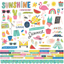 Simple Stories - Sunkissed 12x12 Stickervel