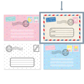 Magneetkaart + envelop - Happy mail for you