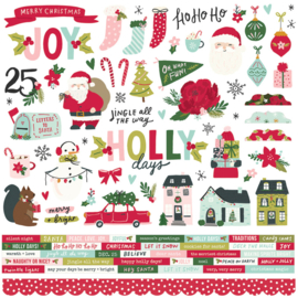Simple Stories - Holly Days stickervel 12x12
