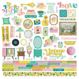 Simple Stories - Flea Market 12x12 stickervel