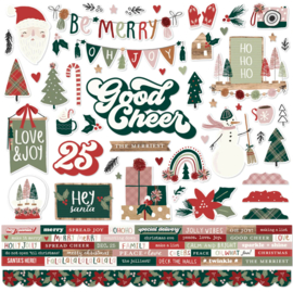 Simple Stories - Boho Christmas stickervel 12x12