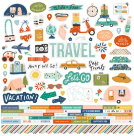 Simple Stories - Save Travels stickervel 12x12