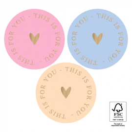 Stickers - This is for you Gold Bright (9 stuks) 3 van elk design