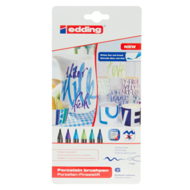 Porcelain Brushpen Set - blauw/groen