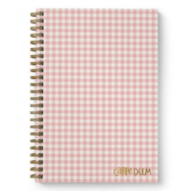 Ballerina Pink Check B5 Hardcover Notebook