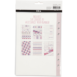 A5 stickerboek roze/paars