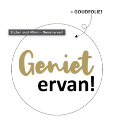 Stickers - Geniet ervan! (10 stuks) 40 mm