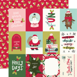 Simple Stories - Holly Days 3x4 Elements Double Sided 12x12"