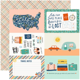Simple Stories - Save Travels 4x6 Elements Double Sided 12x12"