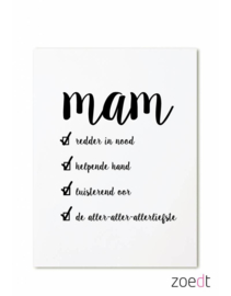 Kaart | Mam checklist | Zoedt