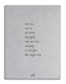 Kaart | Met jou vier ik de liefde | Zoedt