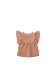 T-shirt | Ruffle dit | Tawny Brown | Pexi Lexi