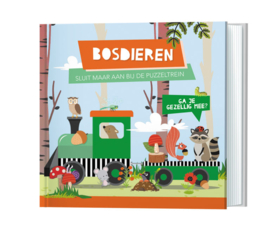 Boek en puzzel | Puzzeltrein | Bosdieren