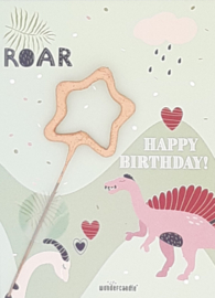 Kaartje | Roar Dino Happy Birthday | Wondercandle