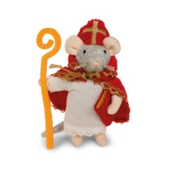 Knuffel Muis Sinterklaas (12 cm) - Het Muizenhuis