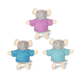 Knuffel Muizen De Drieling (8cm) - Het Muizenhuis