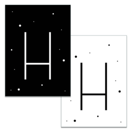 Mini kaartje: Letter H