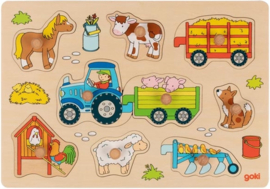 Steekpuzzel | Tractor | Hout | Goki