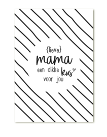 Cadeaukaartje | Lieve mama, een dikke kus voor jou | Zoedt