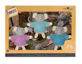 Knuffel Muizen De Drieling (8cm) - Het Muizenhuis