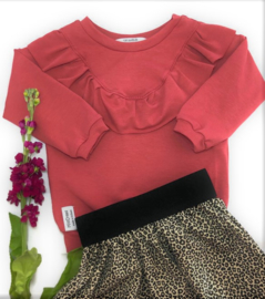 Ruffle Sweater Marsala