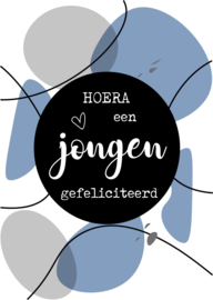 Kaart - Hoera een jongen